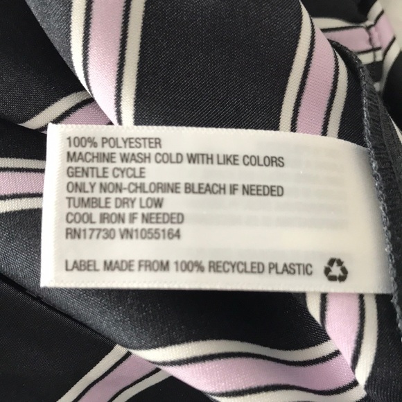 Asymmetrical striped skirt-Navy & Lavender stripe - Picture 4 of 4